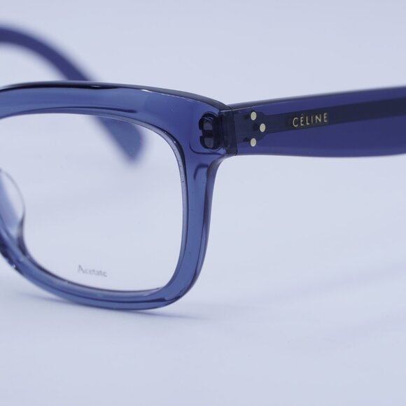 Celine CL41390/F 0BMP 00 Eyeglasses Blue 52mm Square Frame - Picture 5 of 10